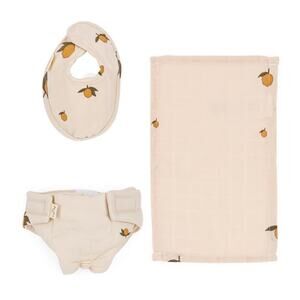 NEW Konges Slojd Doll Nursery Set in Lemon, NWT